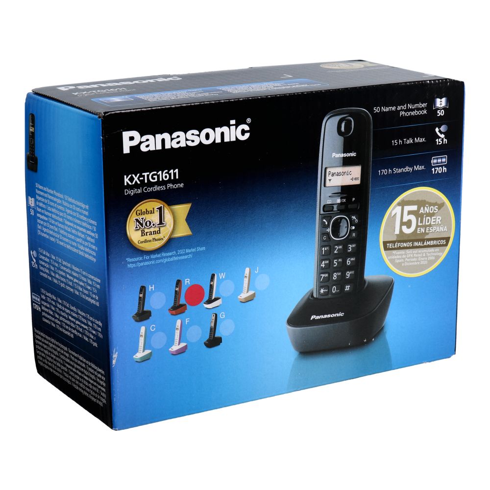 Bezdrátový telefon PANASONIC KX-TG1611SPR, červený