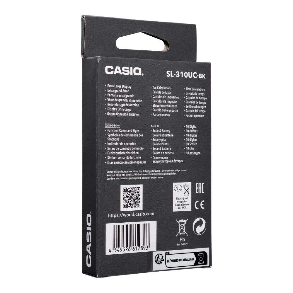Černá kalkulačka Casio SL-310UC-BK