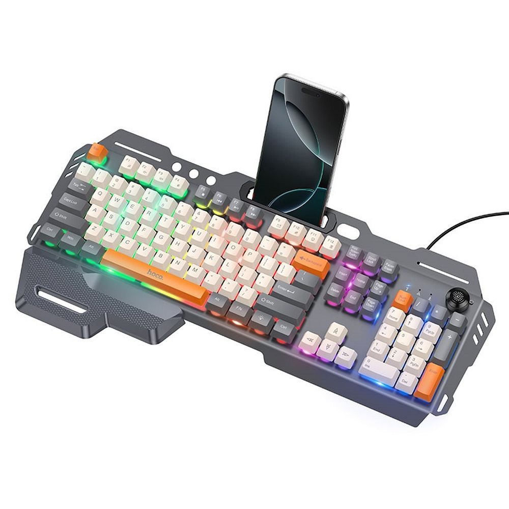 Drátová klávesnice QWERTY Hoco Gaming DI98, černá