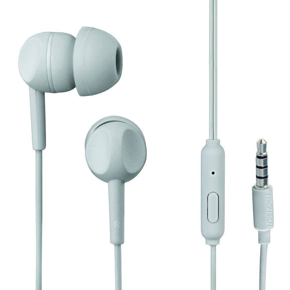 Drátová sluchátka s konektorem 3,5 mm Thomson EAR3005GY, šedá