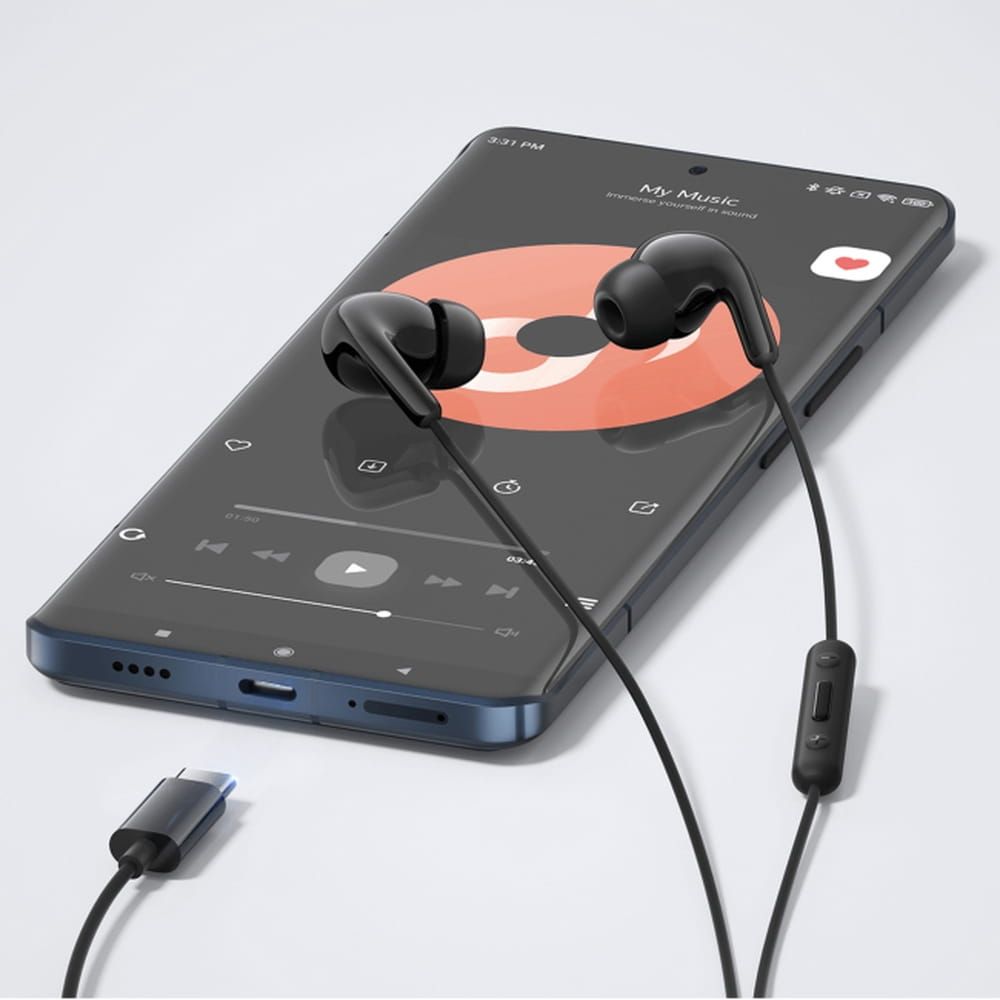 Drátová sluchátka s USB-C Xiaomi M2413E1, černá