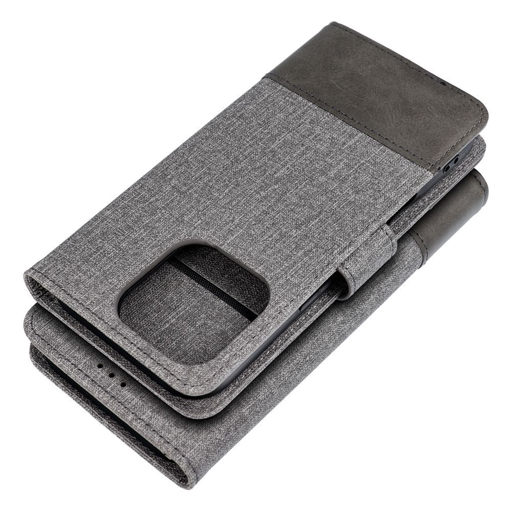 Flipové pouzdro pro iPhone 16e (SE 4 2025) Gomma Book, šedé