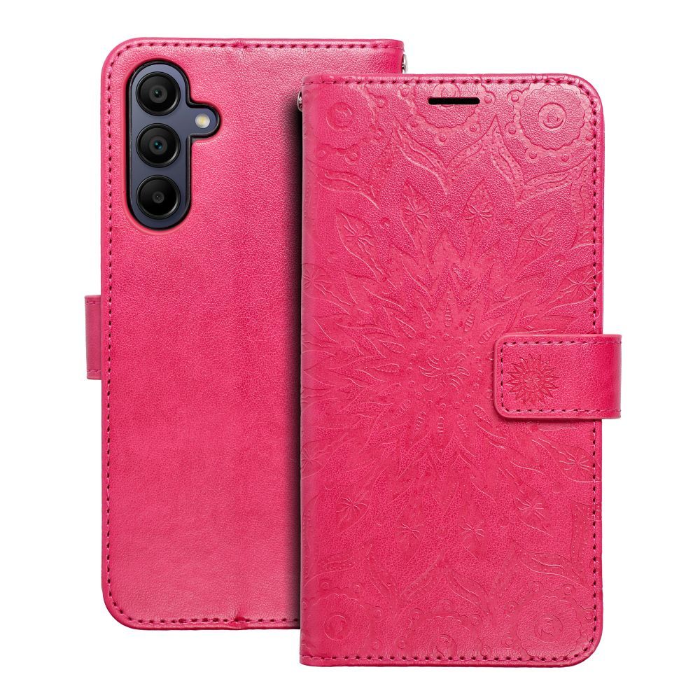 Flipové pouzdro pro Samsung A15 4G / A15 5G Mezzo Book, mandala, magenta