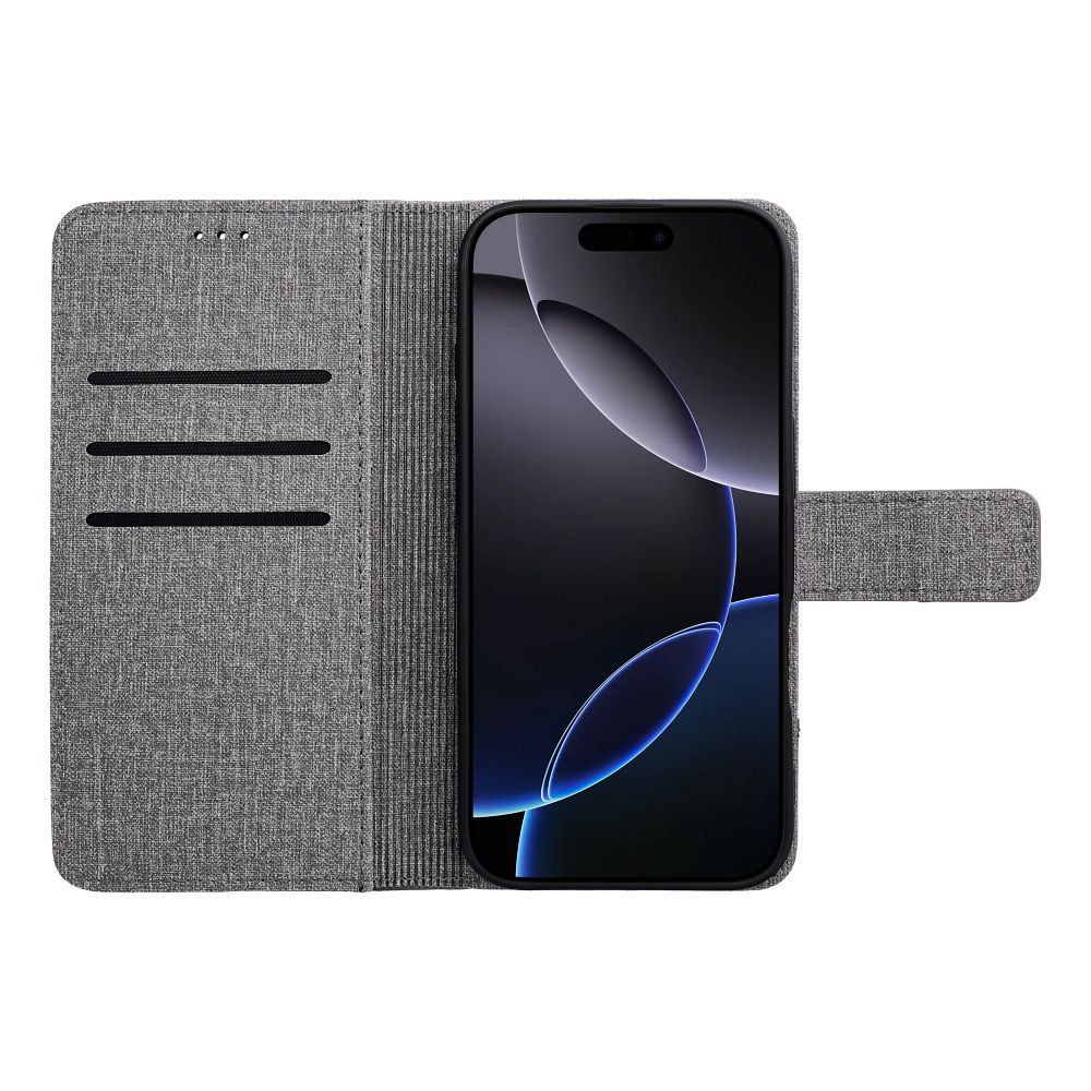 Flipové pouzdro pro Xiaomi Redmi 15 Gomma Book, šedé