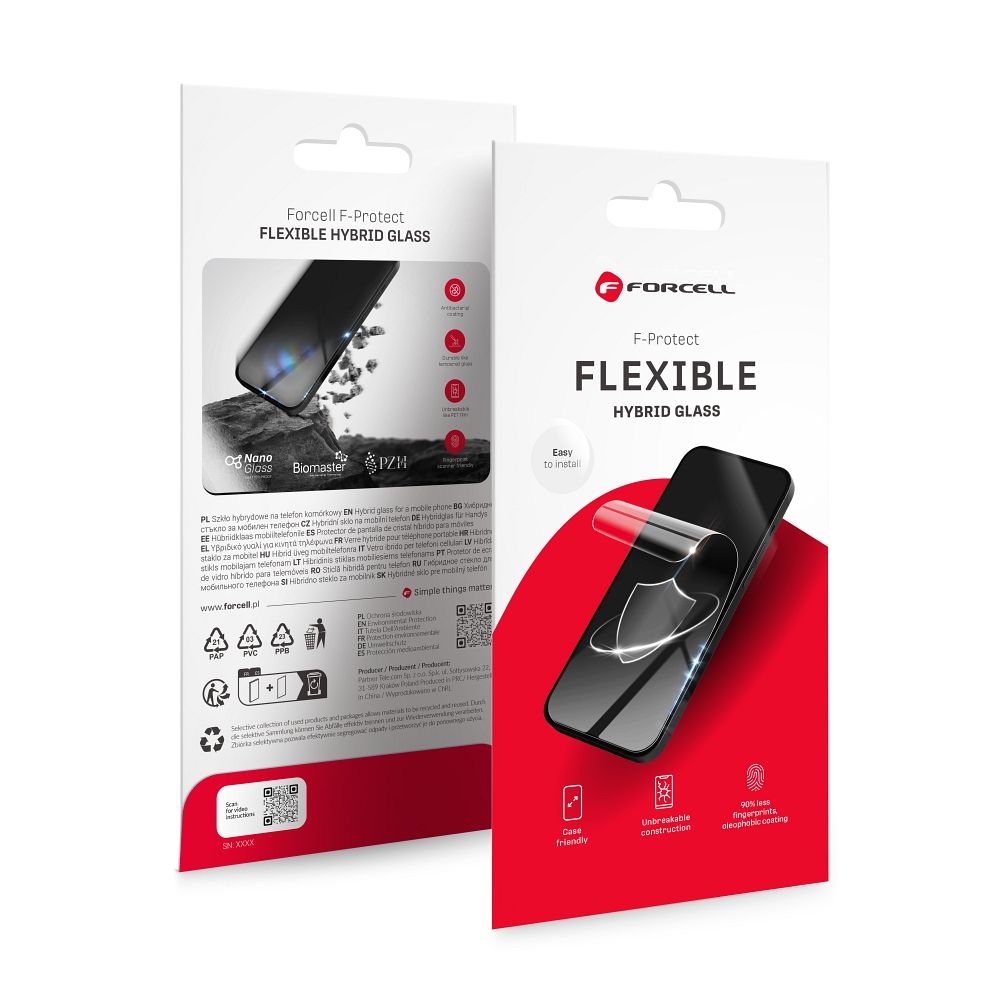 Hybridní sklo pro iPhone 12 / 12 PRO – Forcell Flexible Nano Glass