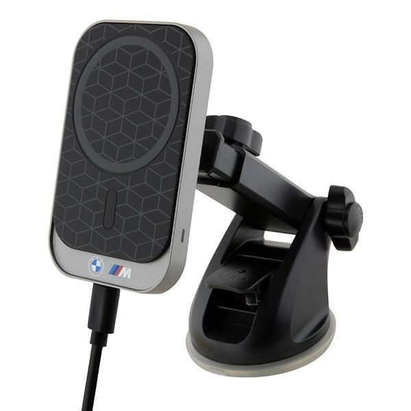 Indukční držák na mobil do auta pro BMW, kompatibilní s MagSafe 15 W, na čelní sklo / palubní desku / větrací mřížku, M Edition, BMMWCCMPGPK, černý