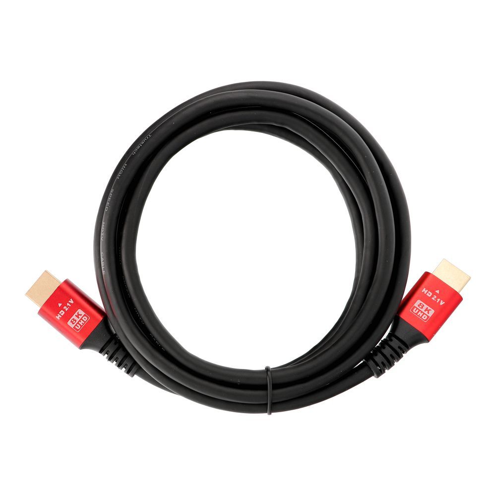 Kabel HDMI 2.1, 8K 60 Hz / 4K 120 Hz – Ultra High Speed, HDR, eARC, VRR, 48 Gbps, 2 m, černý