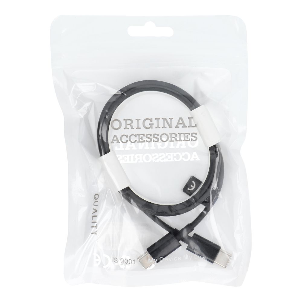 Kabel typu C na typ C PD 40 W HD23, 2 m, černý