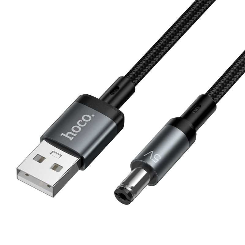 Kabel USB A na DC 5,5 mm Hoco 5 V/1 A, 1 m, X129 Advantage, černý