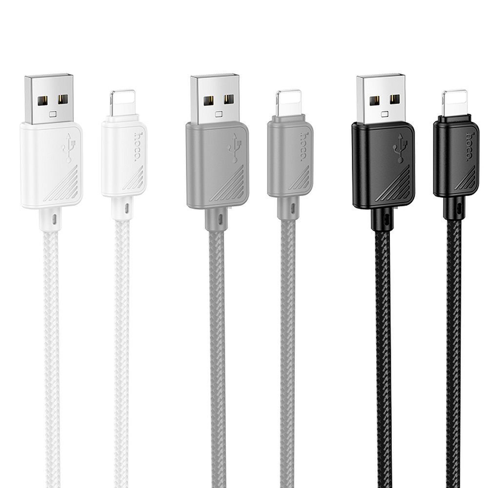 Kabel USB A na Lightning Hoco 2,4 A, 1 m, X113, bílý