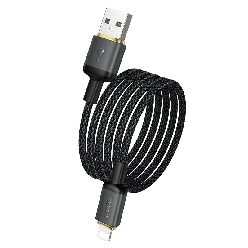 Kabel USB A na Lightning Hoco 2,4 A, 1 m, X128 Benefit, černý