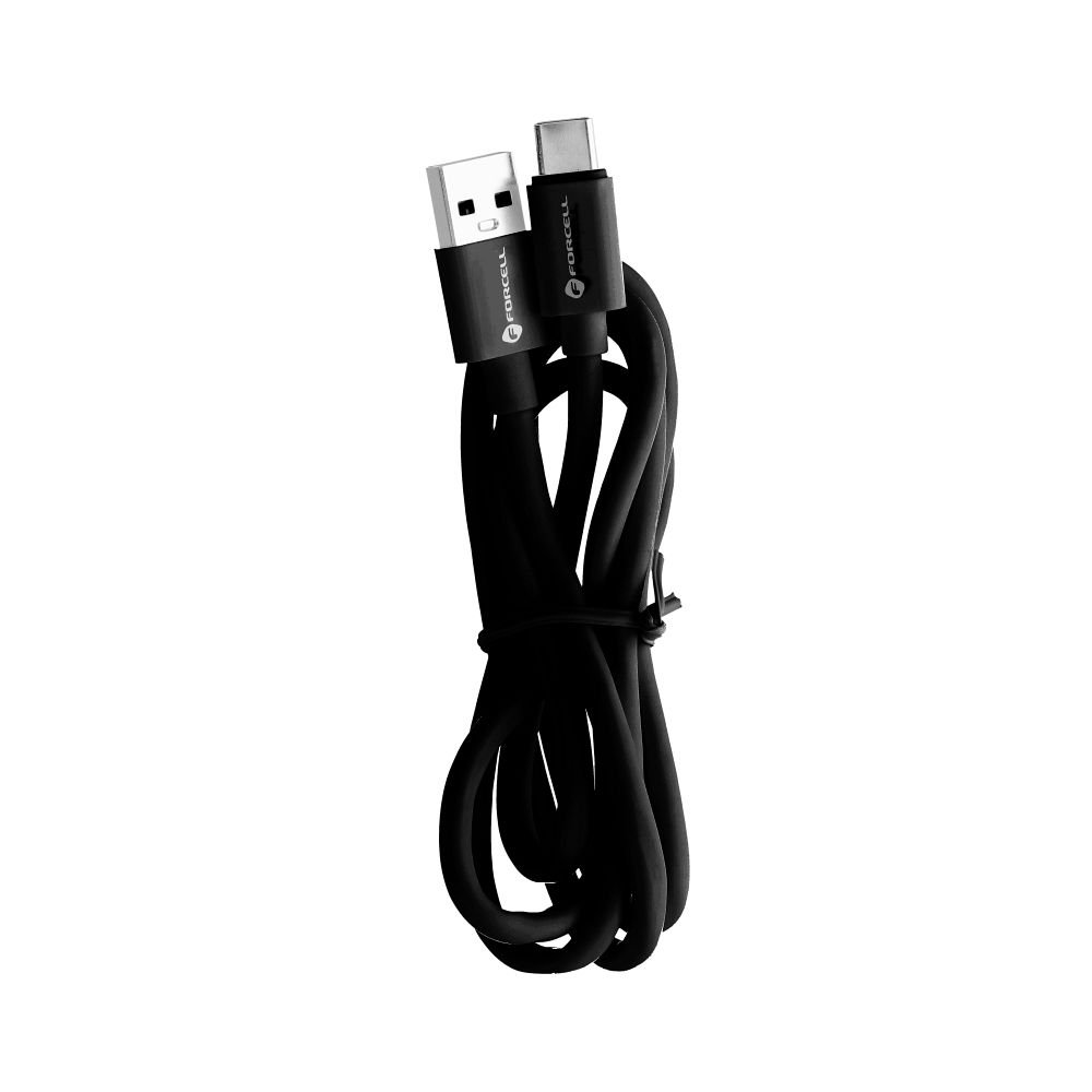 Kabel USB A na USB C Forcell F-Energy QC3.0 3A Tube 1 m C398 černý