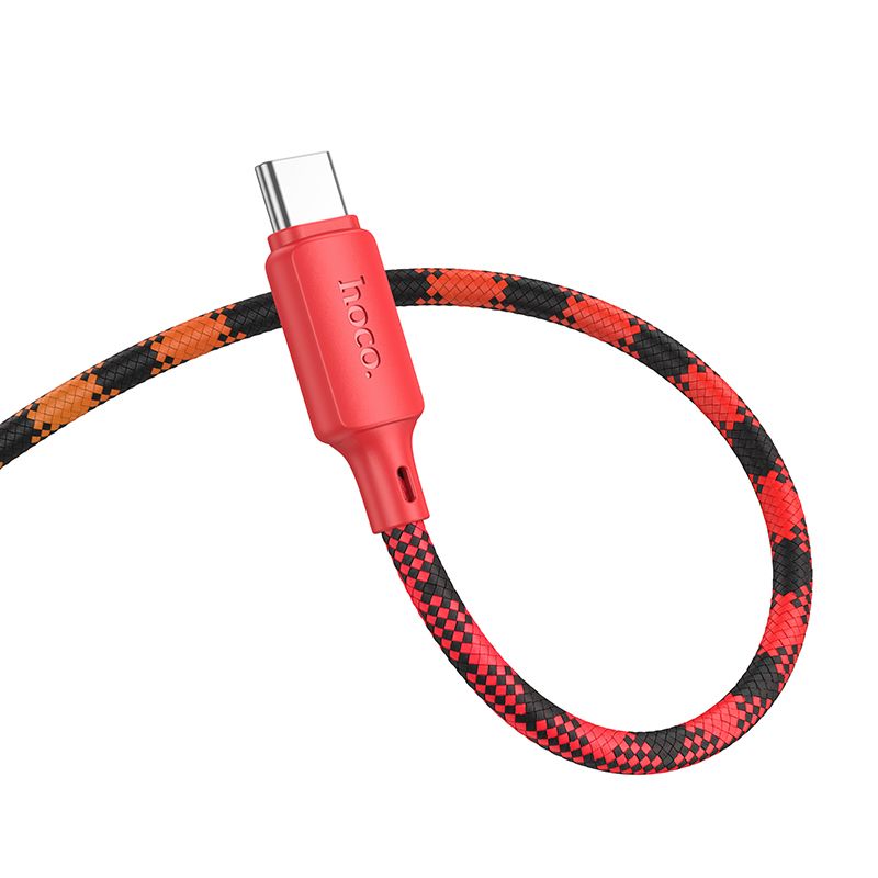 Kabel USB A na USB C Hoco 3 A, 1 m, X116, červený s přechodem barev