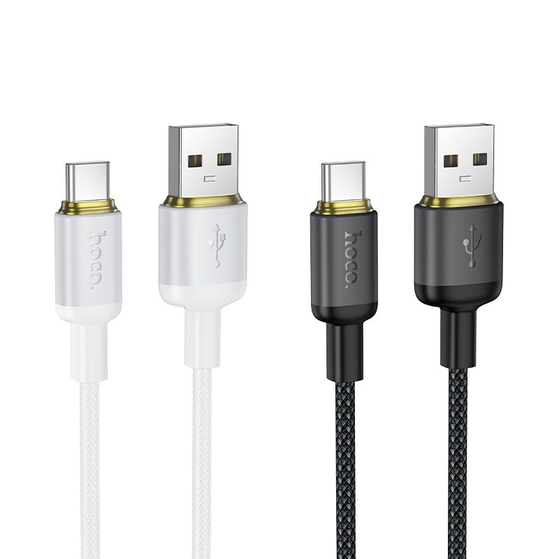 Kabel USB A na USB C Hoco 3A, 1 m, X128 Benefit, černý