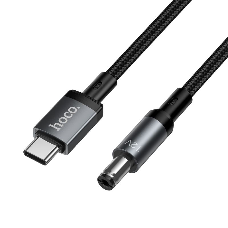 Kabel USB-C na DC 5,5 mm Hoco 12 V/1 A, 1 m, X129 Advantage, černý