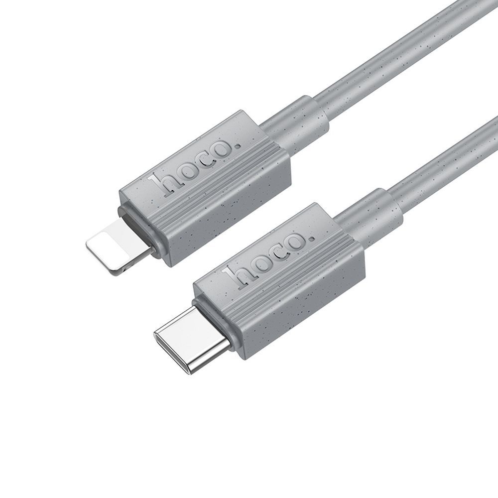 Kabel USB-C na Lightning Hoco PD 27 W, 1 m, X107, šedý