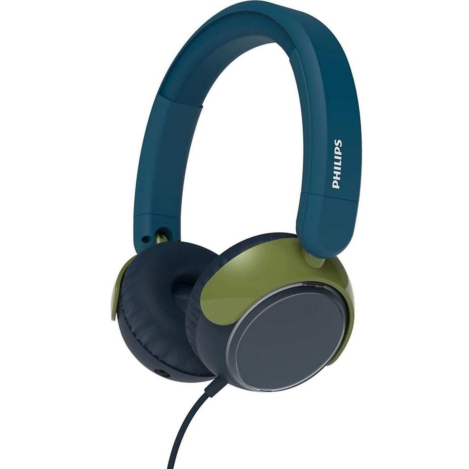 Kabelová sluchátka s 3,5mm konektorem značky Philips pro děti, model TAK2000CT/00, tyrkysová