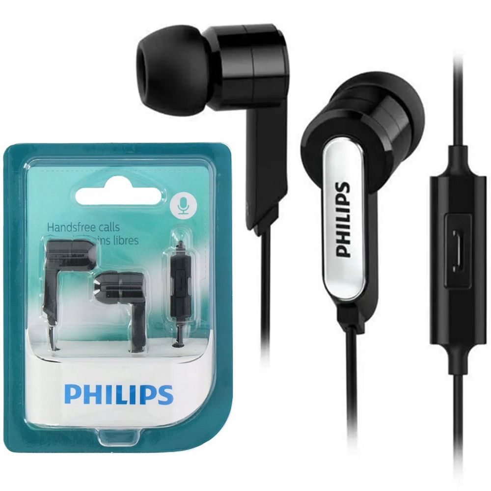 Kabelová sluchátka s mikrofonem PHILIPS SHE1405BK/10, černá