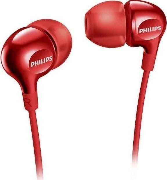 Kabelové sluchátka s konektorem 3,5 mm PHILIPS SHE3555RD červené