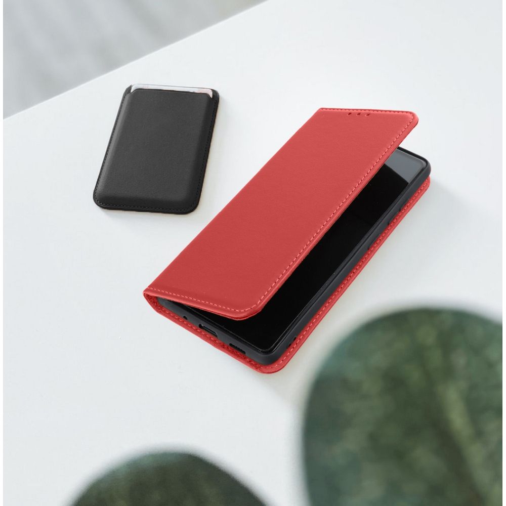 Kryt typu flip pro iPhone 16 PRO MAX Smart Pro Book, kůže, vínová barva