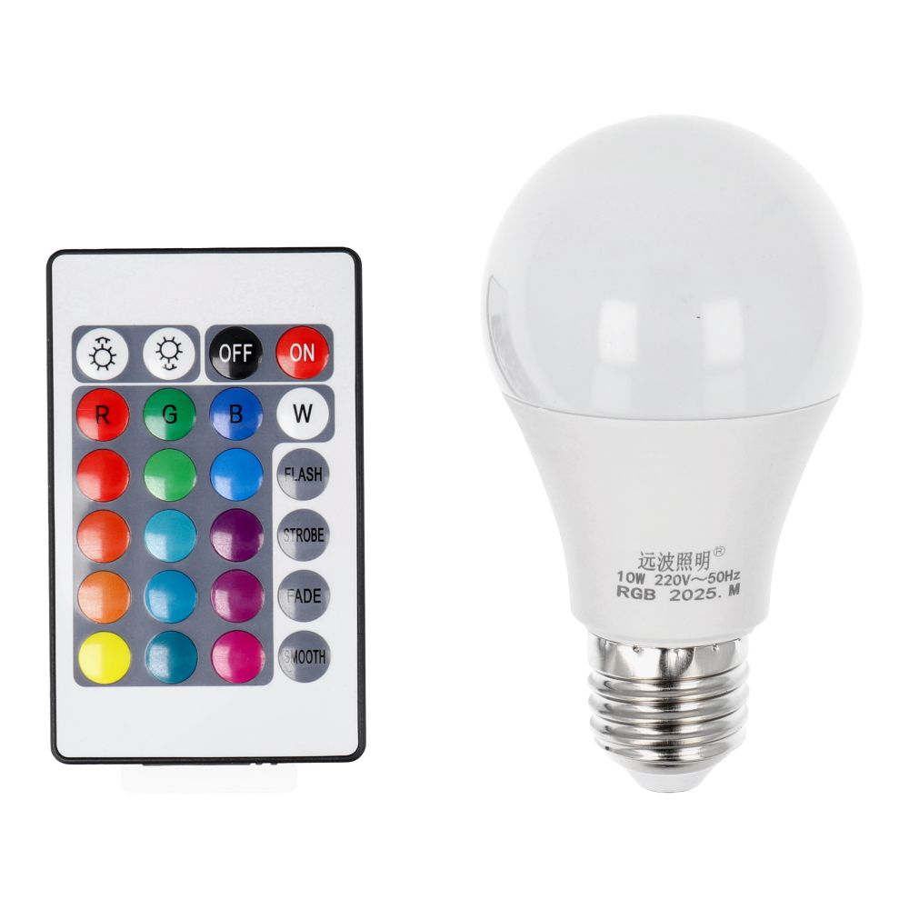LED RGB 10 W E27 A60 vícebarevná žárovka