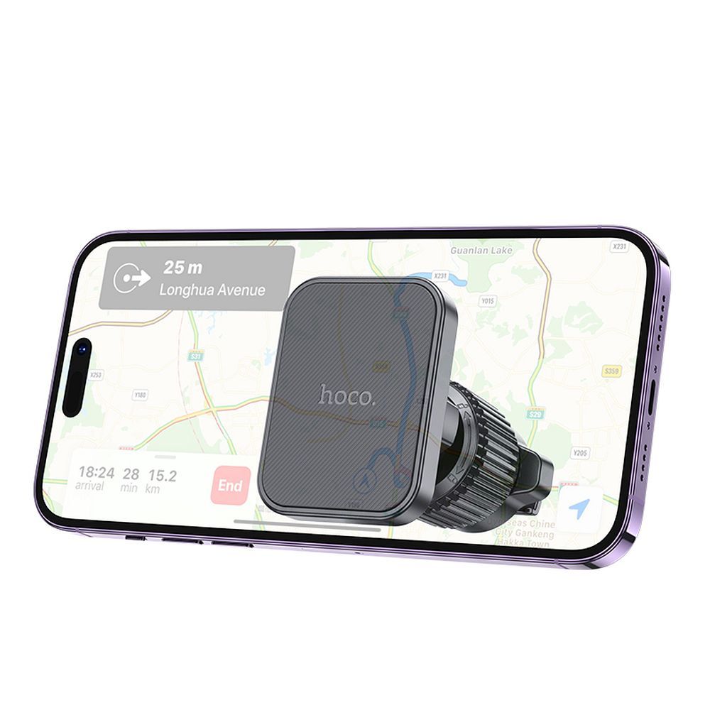 Magnetický držák na mobil do auta Hoco do ventilace H32, černý