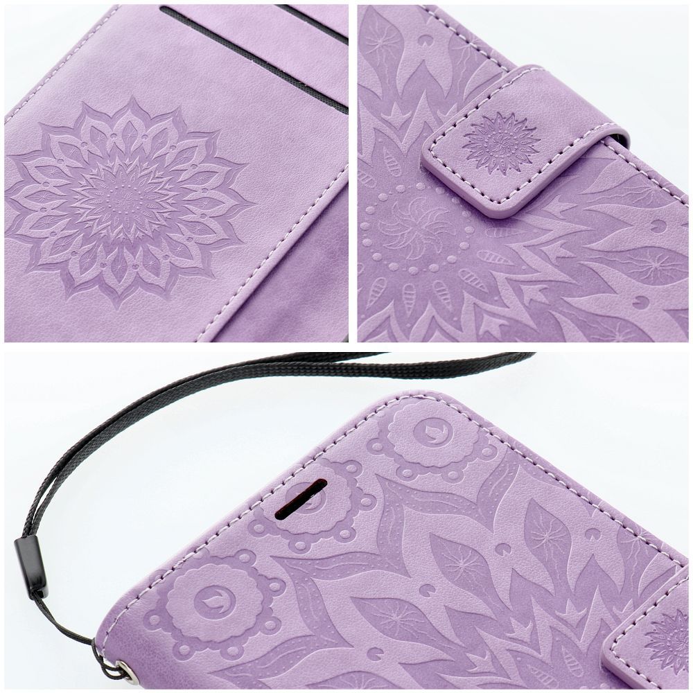 MEZZO Pouzdro na knihu pro XIAOMI Motorola G17, mandala, fialová