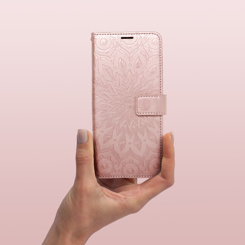 MEZZO Pouzdro na knihu pro XIAOMI Redmi Note 15 4G, mandala, růžové zlato