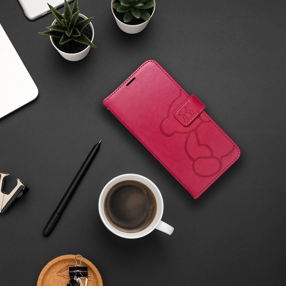 MEZZO Pouzdro typu „knižka“ pro SAMSUNG A57 5G s motivem medvídka, magenta