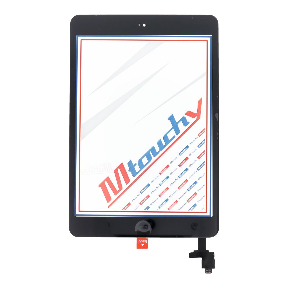MUSTTBY Dotykový displej + zadní nálepka + kryt Home pro iPad Mini 2 (černý)