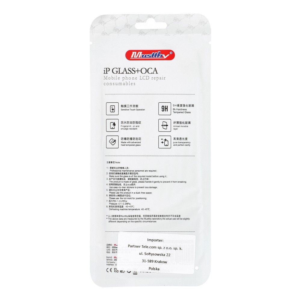 MUSTTBY přední sklo + OCA pro iPhone 15 Pro Max