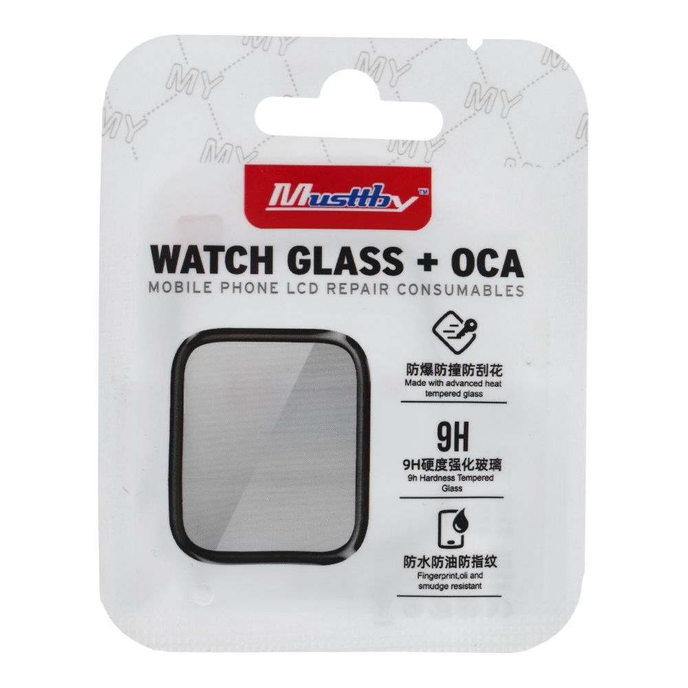 MUSTTBY Sklo + OCA pro Apple Watch Series 7/8 – 45 mm