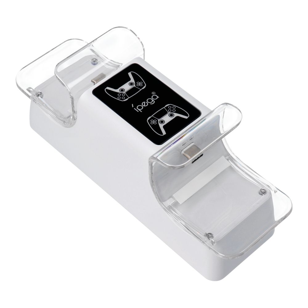 Nabíjecí stanice pro ovladače DualSense pro PS5 iPega P5003, bílá