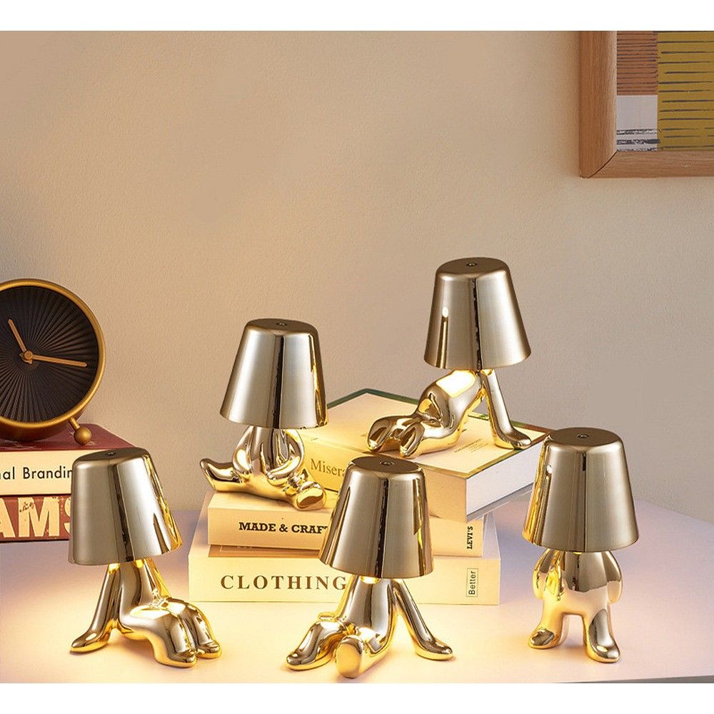 Noční stolní lampa GOLD MAN ve stylu Art Deco (verze 6) MLTL