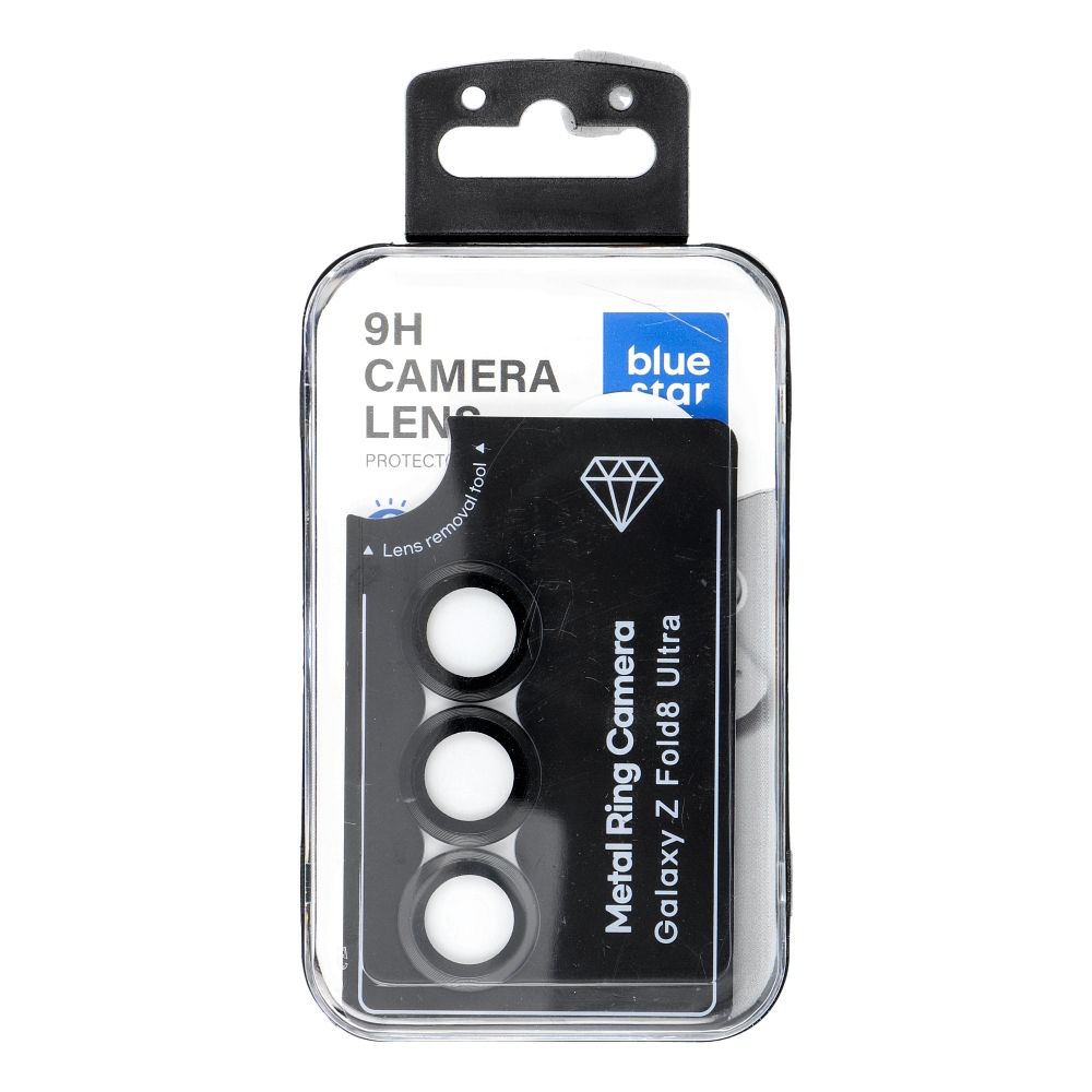 Ochranná fólie na objektiv fotoaparátu BLUE STAR – snadná instalace pro SAMSUNG FOLD 8 ULTRA, černá