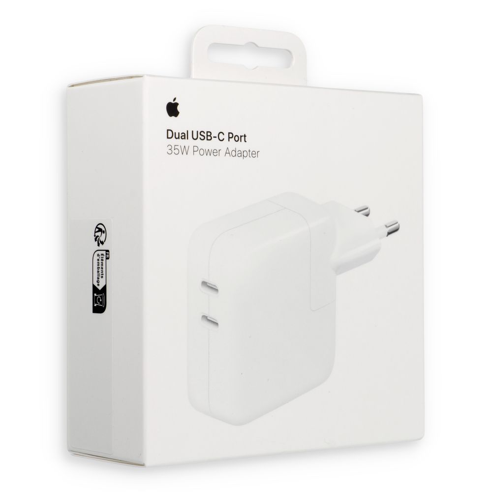 Originální nabíječka Apple MW2K3ZM/A se 2 zásuvkami typu C, 35 W, bílá, v blistru