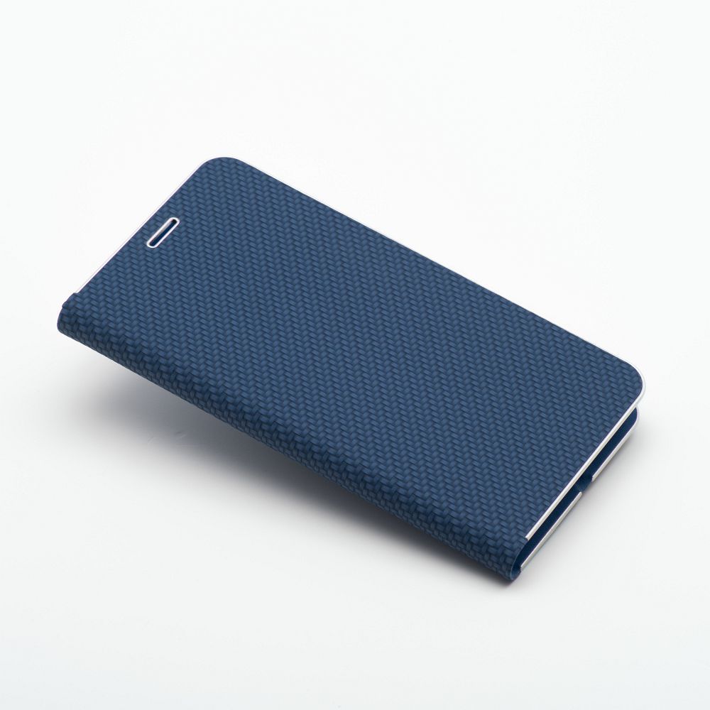 Otočné pouzdro pro iPhone 14 Luna Book Carbon blue