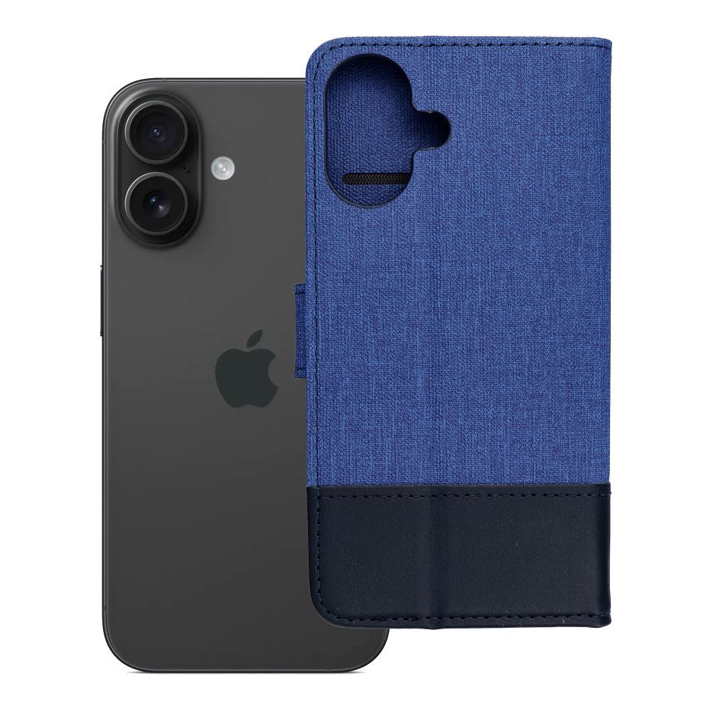 Otočné pouzdro pro iPhone 16 Gomma Book, modré