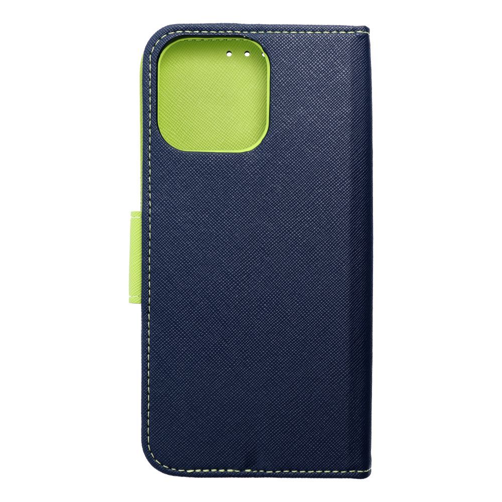 Otočné pouzdro pro iPhone 16 PRO MAX Fancy Book, tmavě modré / limetkové