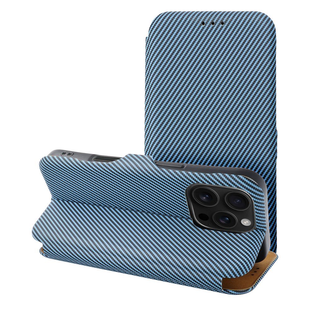 Otočné pouzdro pro iPhone 16 PRO MAX Folio Side Magnet, modré