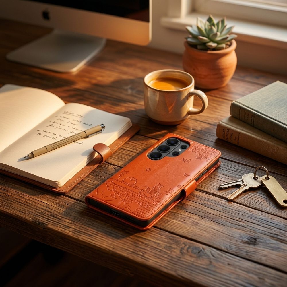 Otočné pouzdro pro Motorola G17 Mezzo Book s motivem koček, hnědé