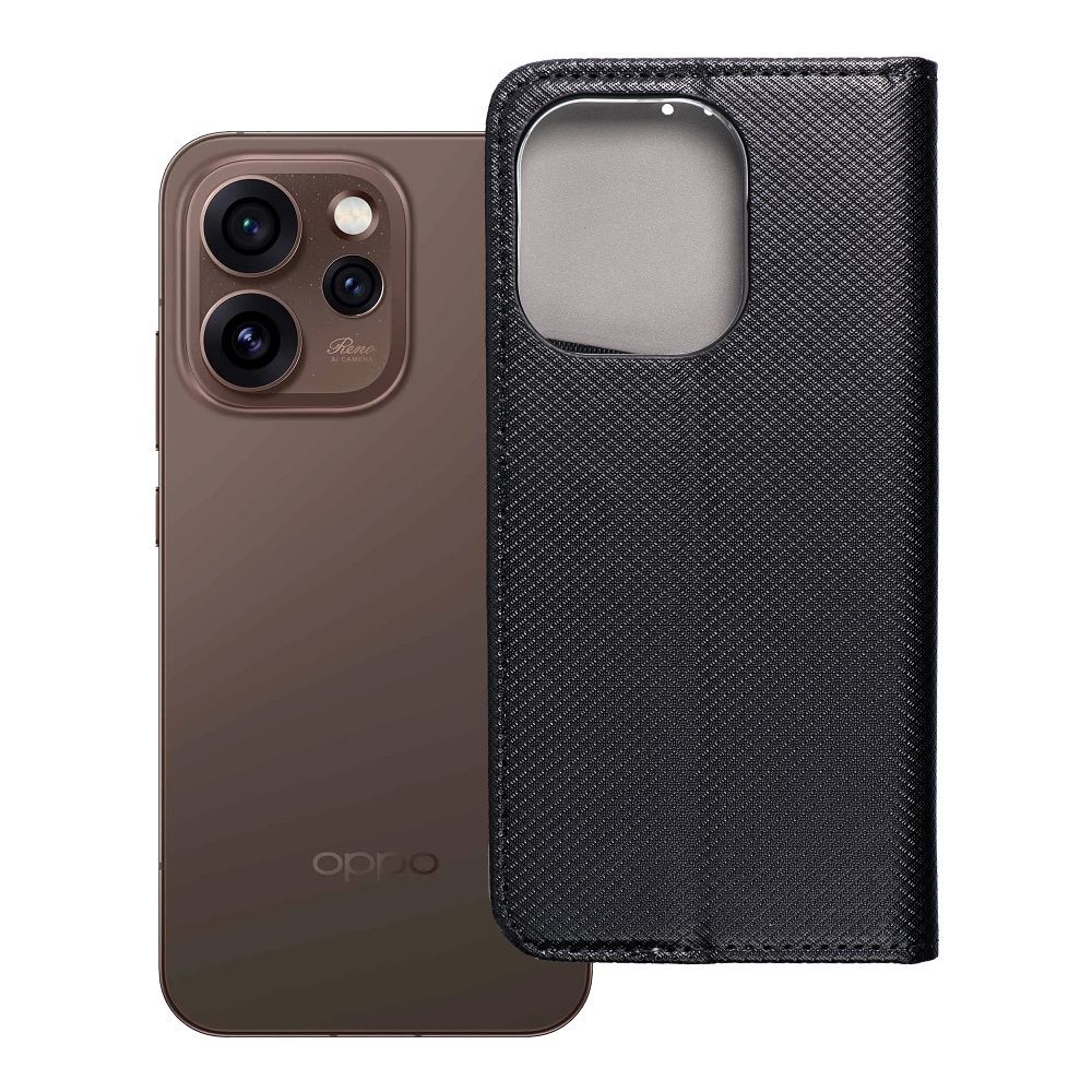 Otočné pouzdro pro Oppo Reno 15 PRO 5G Smart Case Book, černé