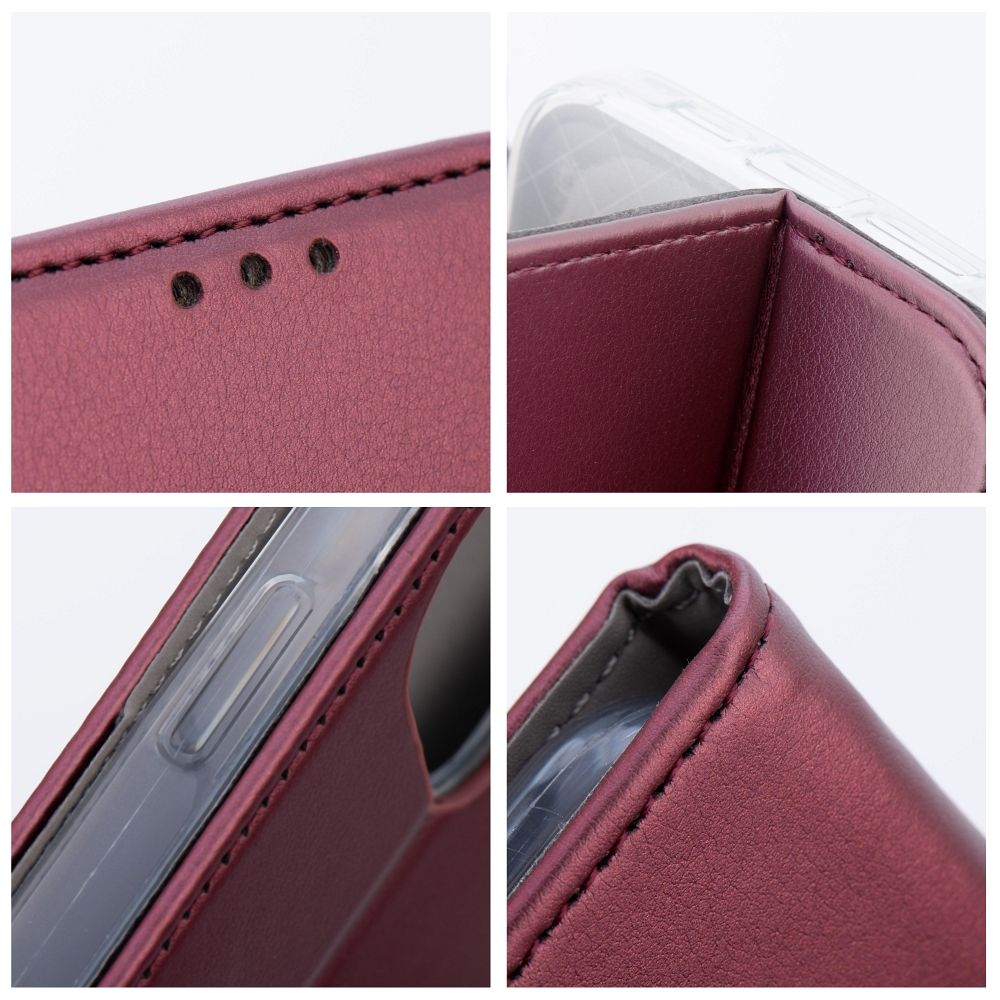 Otočné pouzdro pro Realme 14 5G Smart Magneto v barvě burgundy