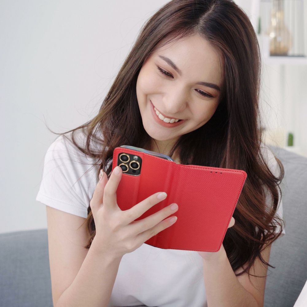 Otočné pouzdro pro Realme C55 Smart Case Book – červené
