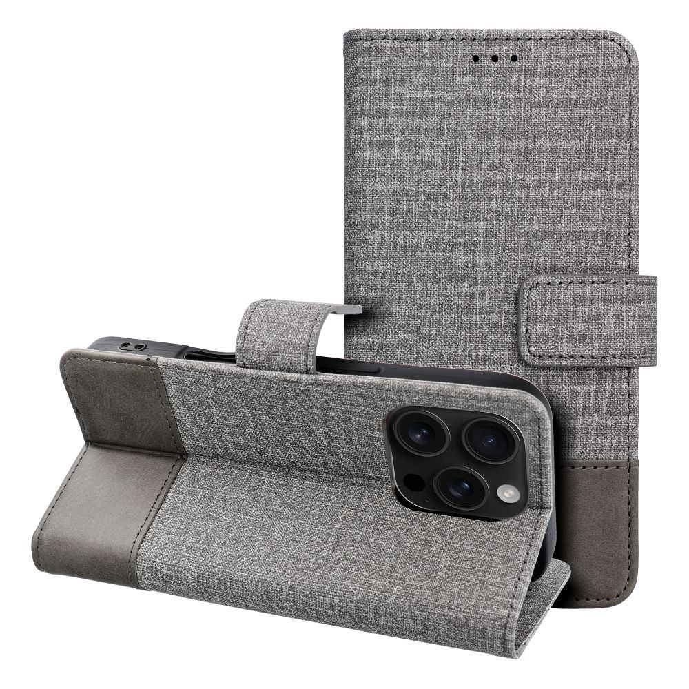 Otočné pouzdro pro Samsung A13 4G Gomma Book, šedé