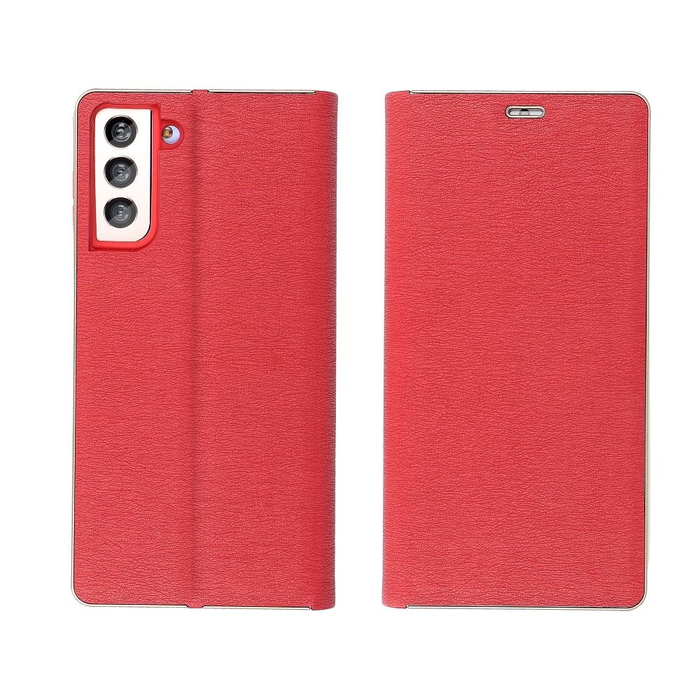 Otočné pouzdro pro Samsung A13 4G Luna Book, zlatá a červená