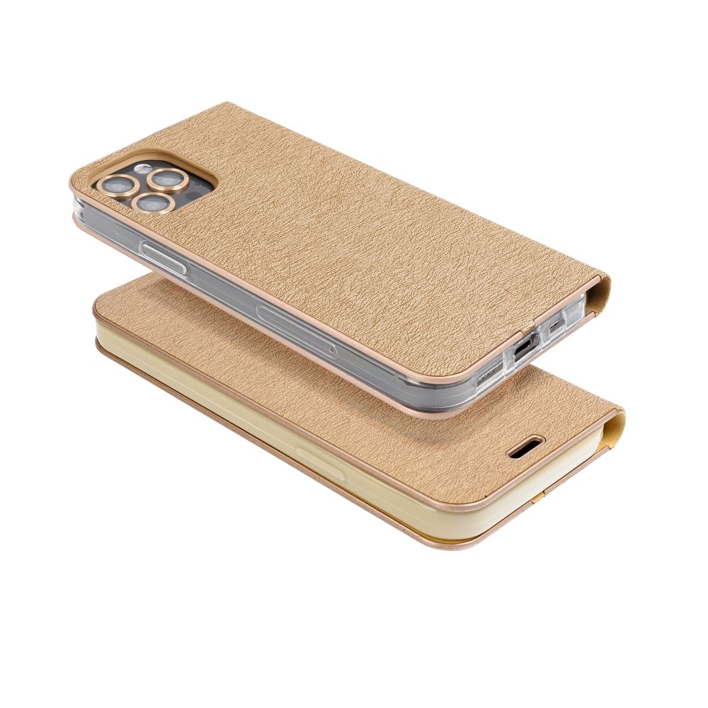 Otočné pouzdro pro Samsung A13 5G / A04S Luna Book Gold, zlaté