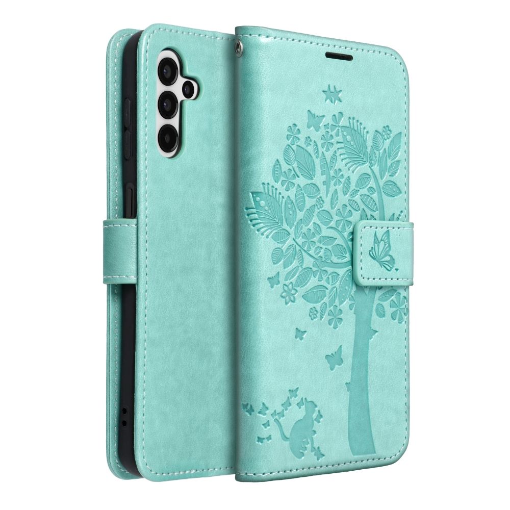Otočné pouzdro pro Samsung A13 5G / A04S Mezzo Book, zelená barva „tree green“