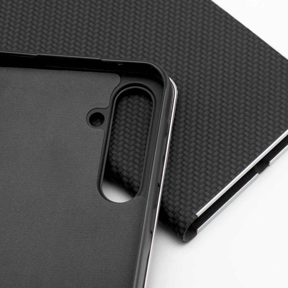 Otočné pouzdro pro Samsung A14 4G / A14 5G Luna Book, černá barva Carbon
