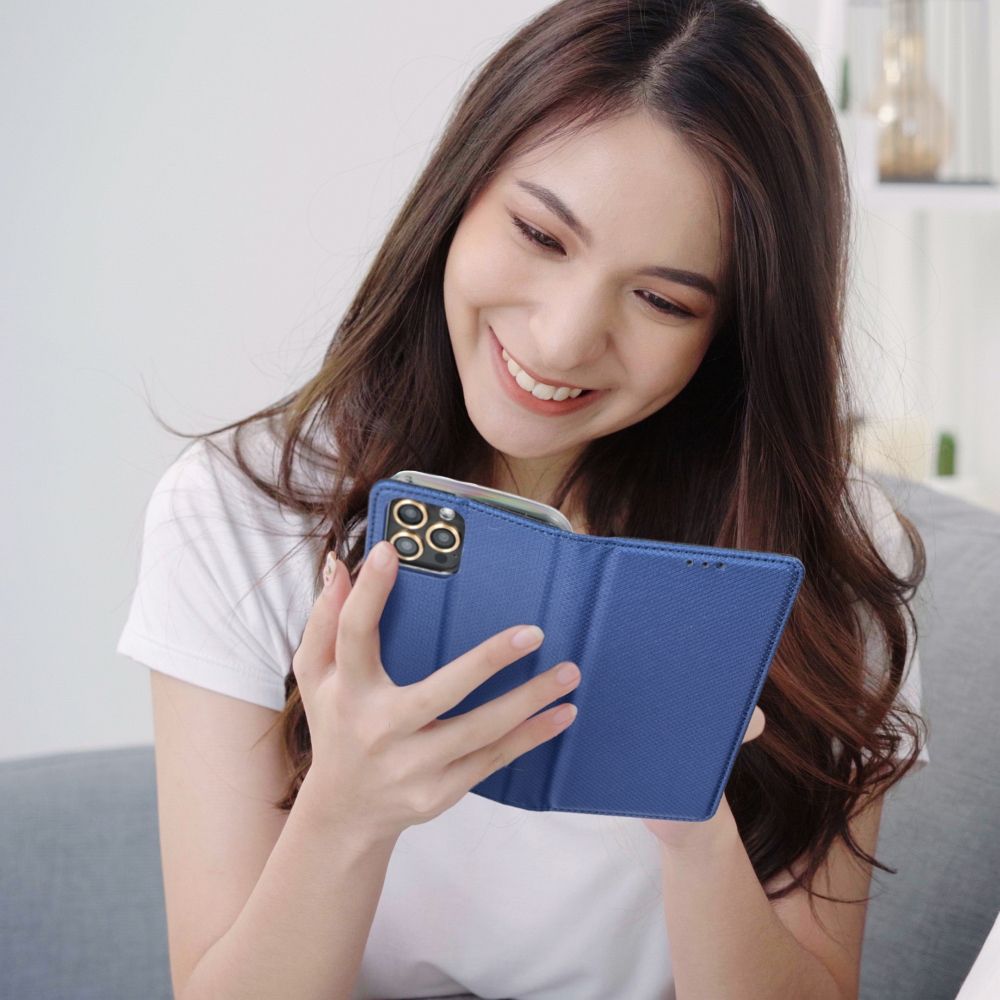 Otočné pouzdro pro Samsung A17 / A18 Smart Case Book, tmavě modré